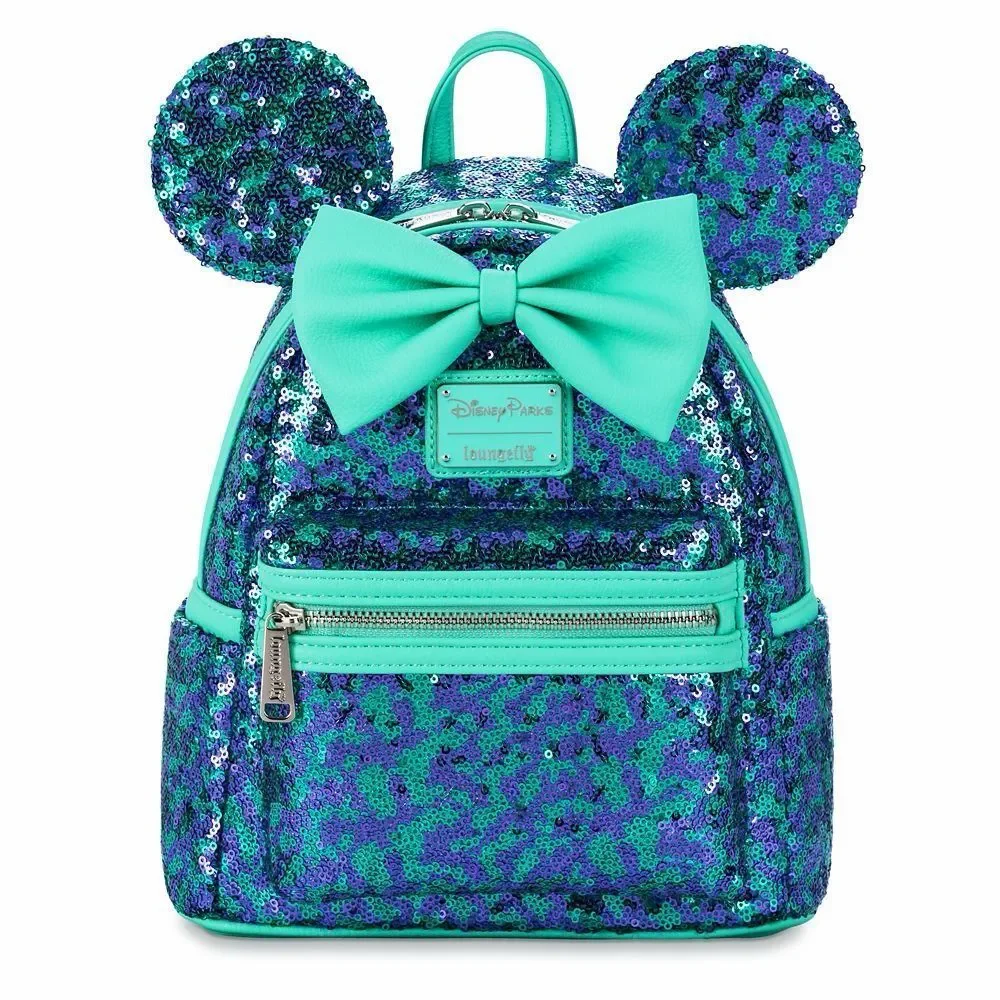 Minnie Mouse Sequin Mini Backpack Blue & Purple NWT Loungefly x Disney